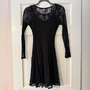 Goldie London Elegant Black Lace Dress with detachable slip